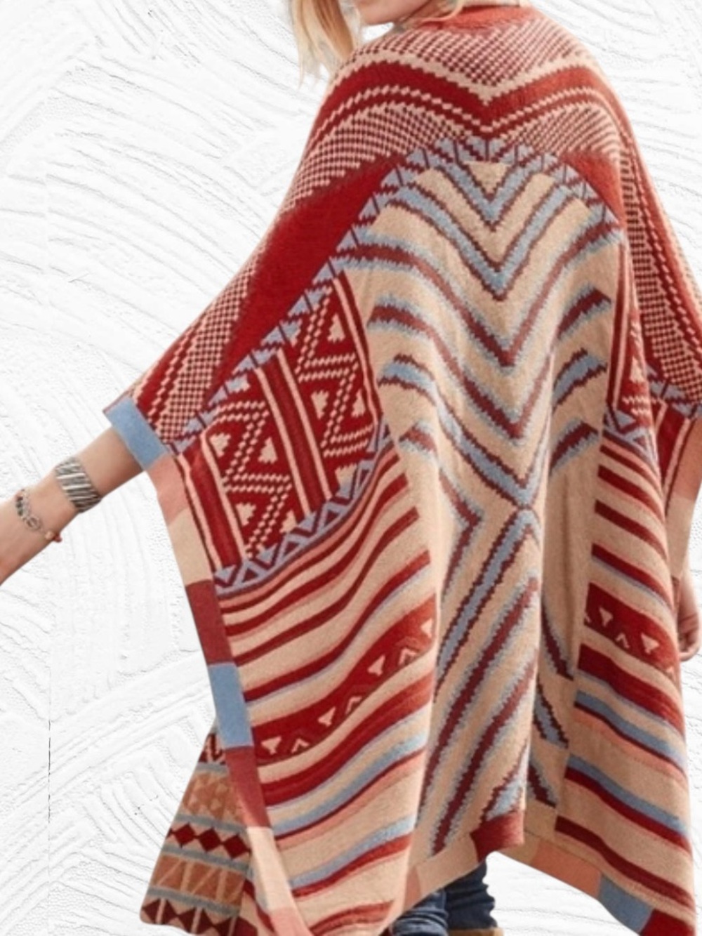 Sundance Epic Memories Poncho S/M Southwest Aztec Western Festival